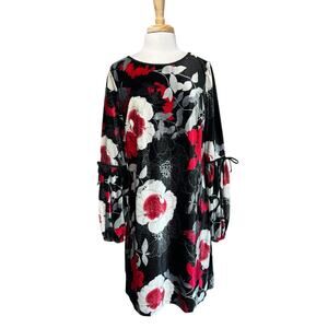 Madison Leigh Romance Floral Velvet Dress Long Open Sleeve WhimsiGoth XL